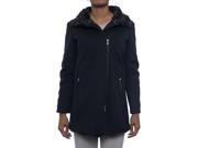 Armani Collezioni Women Heavy Jacket Basic Coat Navy Size 2