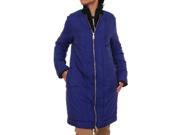 Love Moschino Women Double Vest Puffer Coat Puffer 4143 Blue Size 8