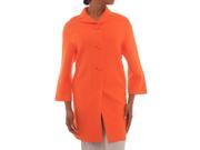 Prada Women Natte Double Overcoat Basic Coat Orange Size 12