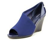 Calvin Klein Lanai Women US 9.5 Blue Peep Toe Wedge Heel