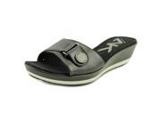 Anne Klein Sport Itemize Women US 7.5 Black Slides Sandal