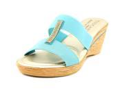 Easy Street Napoli Women US 11 WW Blue Wedge Sandal