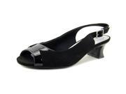 Easy Street Yen Women US 7 Black Peep Toe Slingback Heel