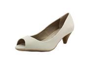 Giani Bernini Soria Women US 9 White Peep Toe Heels