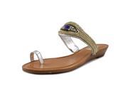 INC International Concepts Brae Women US 6.5 Silver Slides Sandal