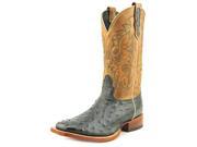 Nocona Full Quil Ostrich Men US 10 2E Black Western Boot