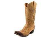 Lucchese Floral Printed Women US 9.5 Tan Western Boot