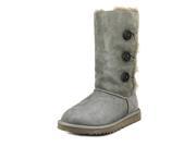Ugg Australia Bailey Button Triplet Youth US 4 Gray Winter Boot UK 3