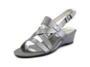 Chaps Reesa Women US 6.5 Silver Slingback Sandal