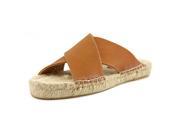 Soludos Criss Cross Platform Sandal Women US 7 Tan Slides Sandal
