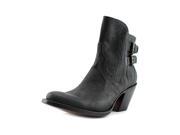 Lucchese Double Buckle Bootie Women US 6 Black Ankle Boot