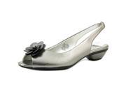 Anne Klein Lesta Women US 7.5 Silver Slingback Heel
