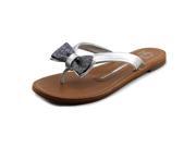 New Directions Danielle Women US 7 Silver Thong Sandal
