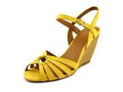 BC Footwear Lil Bit Women US 9.5 Yellow Wedge Sandal