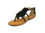 BC Footwear Maltese Women US 11 Black Thong Sandal