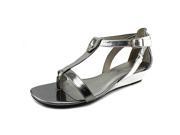 Bandolino Pooky Women US 7.5 Silver Wedge Sandal