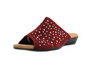 J. Renee Stellen Women US 8 W Red Slides Sandal