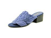 New York Transit Very Touching Women US 6.5 Blue Slides Sandal