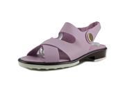 Tod s Sandalo T25 WJ Bottone Women US 9 Purple Peep Toe Slingback Heel