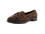 Tod s Mocassino Gomma Frangia Women US 6 Brown Loafer