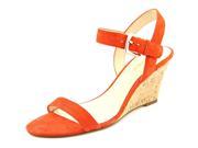 Nine West Kiani Women US 6.5 Orange Wedge Sandal