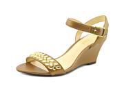 Lauren Ralph Lauren Hessa Women US 6.5 Gold Wedge Sandal