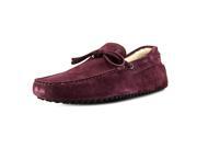 Tod s Lacetto Fod. Sott.Montone N.G.122 Women US 6 Burgundy Loafer