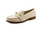 Tod s Cuoio VN Macro Spilla Strass Women US 9 Ivory Moc Loafer