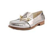 Tod s Cuoio VN Macro Spilla Strass Women US 9 Silver Moc Loafer