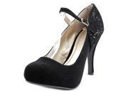 Qupid Trench 314 Women US 9 Black Mary Janes