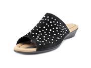 J. Renee Stellen Women US 7 W Black Slides Sandal