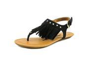 New Directions Melody Women US 6 Black Thong Sandal