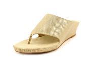Tahari Mindy Women US 8 Gold Wedge Sandal