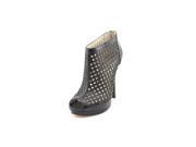 Michael Kors Graham Bootie Women US 8.5 Black Peep Toe Ankle Boot