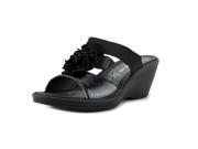 Spring Step GATHER Women US 7.5 Black Wedge Sandal