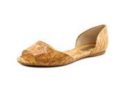 INC International Concepts Elsah Women US 7.5 Brown Peep Toe Flats