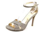 Material Girl Saracha Women US 7.5 Gold Peep Toe Heels