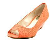 Alfani Cammi Women US 6 Orange Peep Toe Wedge Heel