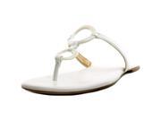 Michael Michael Kors Claudia Flat Sandal Women US 6 White Thong Sandal