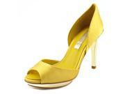 BCBG Max Azria Osario Women US 6.5 Yellow Peep Toe Platform Heel