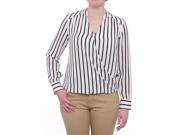 INC International Concepts Art Expression Long Sleeve Collared Blouse Women US 6