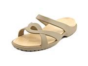 Crocs Meleen Twist Women US 9 Tan Slides Sandal