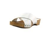 BCBGeneration Soho Women US 8.5 White Slides Sandal