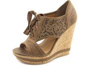 Not Rated Addilyn Women US 8.5 Tan Wedge Sandal