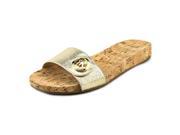 Michael Michael Kors Lee Slide Women US 6.5 Gold Slides Sandal