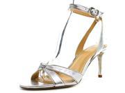 Michael Michael Kors Maxwell Mid Sandal Women US 6.5 Silver Sandals
