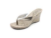 Style Co Chicklet Women US 7 Silver Wedge Sandal