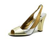 Style Co Kharma Women US 8.5 Gold Peep Toe Slingback Heel