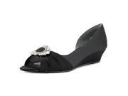 Nina Rivka Women US 8.5 Black Peep Toe Wedge Heel
