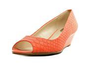 Alfani Cammi Women US 8.5 Pink Peep Toe Wedge Heel
